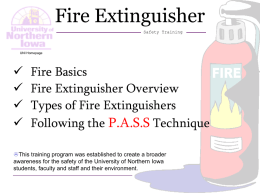 Fire Extinguisher - University of Northern Iowa