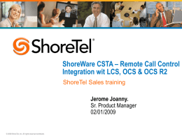 ShoreTel Corporate Template 01/09