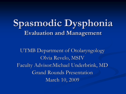 dysphonia-slides - Welcome to UTMB Health | The