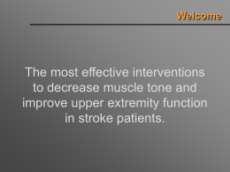 The most effective interventions to decrease muscle tone