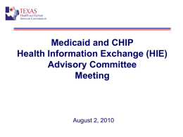 Leadership Briefing Outline - Health and Human Services