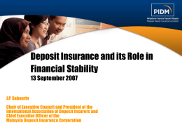 Deposit Insurance and Its Role in Financial Stability