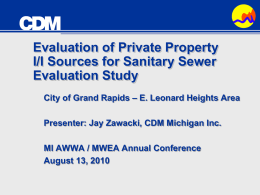 E. Leonard Heights Sanitary Sewer Evaluation Study