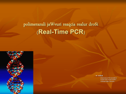 polimerazuli jaWvuri reaqcia realur droSi (raodenobrivi