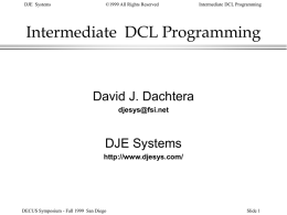 Intro to DCL Programming