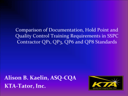 Preparing a Coating Inspection Plan
