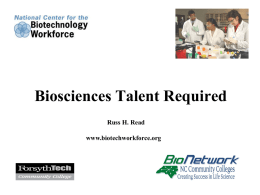 Michigan Bio-Talent Summit- Presentation