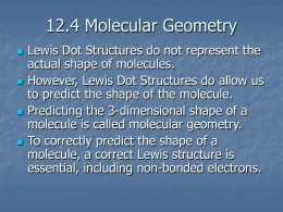 Ch 7 Molecular Geometry