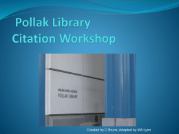 Citation Workshop: