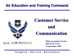 Customer Service and Communication