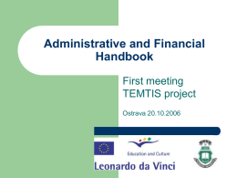 Administrative and Financial Brochure