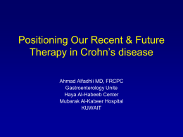 Medical Treatment Of Crohn’s Disease what is new