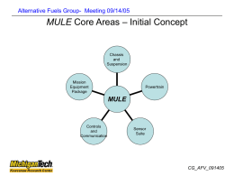 MULE: Multifunctional Utility/Logistics and Equipment Vehicle