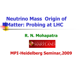 Neutrino Mass Physics at LHC
