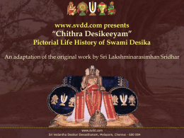 Pictorial Story of Swami Desikan