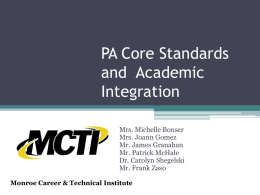 PA-CCS and MCTI 2013-14 - Monroe Career & Technical