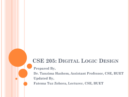 CSE 205: Digital Logic Design - Bangladesh University of