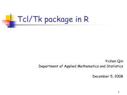 TclTk package in R - Johns Hopkins University
