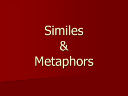 Similes & Metaphors - Book Units Teacher