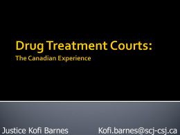 The Toronto Drug Treatment Court
