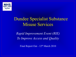 NHST - Dundee Specialist Substance Misuse Services