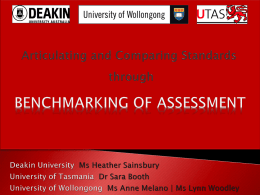 Articulating and Comparing Standards through Benchmarking