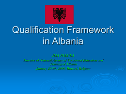 Qualification Framework in Albania