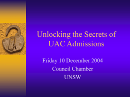 Unlocking the Secrets of UAC Admissions