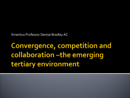 Convergence, competition and collaboration – planning in