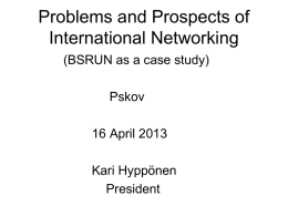 Baltic Sea Region University Network (BSRUN)