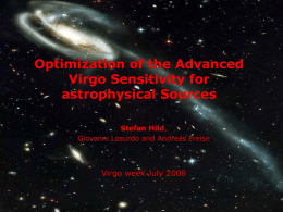 Optimisation of the Advanced Virgo Sensitivity for
