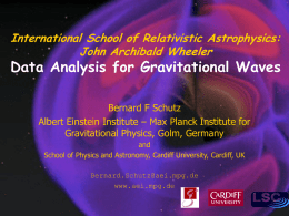 Data Analysis for Gravitational Waves. I. Ground