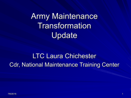 Army Maintenance Transformation (Export)
