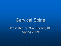 Cervical Spine - Logan Class of December 2011