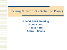 Peering & Internet eXchange Points