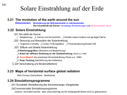 Solare Einstrahlung auf der Erde - uni