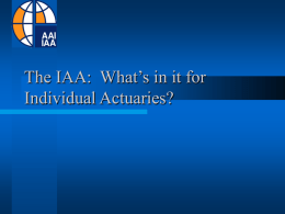 What can the IAA offer individual members