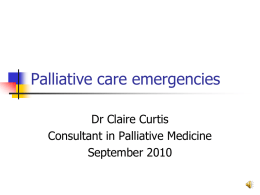 Palliative care emergencies