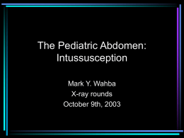 The Pediatric Abdomen