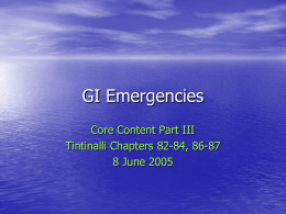 GI Emergencies