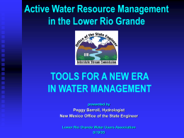 Active Water Resource Management