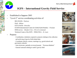 IGFS – International Gravity Field Service