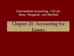Chapter 21: Accounting for Leases
