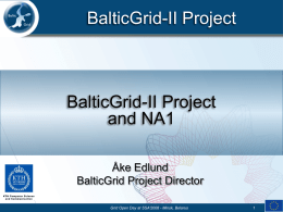 Slajd 1 - BalticGrid