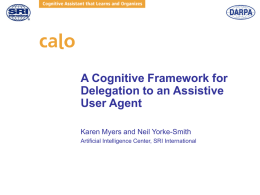 A Cognitive Framework for Delegation to an Assistive User