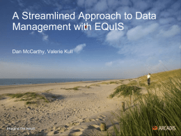 Agile Information Management with EQuIS
