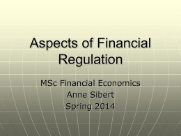 International Aspects of Financial Regulation