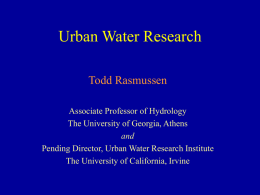 Urban Water Research - University of Georgia