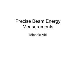 Precise Beam Energy Measurements