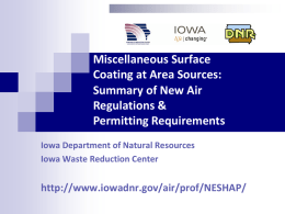 NESHAP Miscellaneous Surface Coating at Area Sources